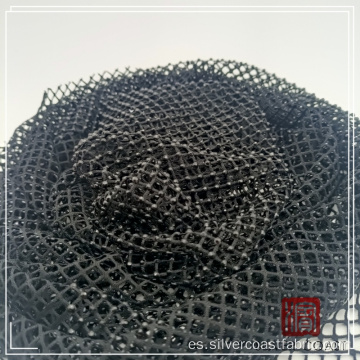 Textil de encaje de crochet de poliéster puro con diamantes de imitación